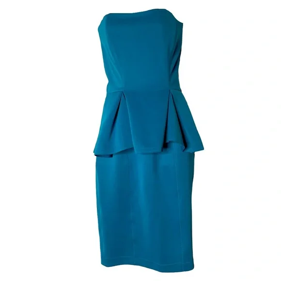 Torn by Ronny Kobo | Dresses | Torn By Ronny Kobo Camille Scuba Peplum Dress  Evening Occasion Jewel Tone S | Poshmark